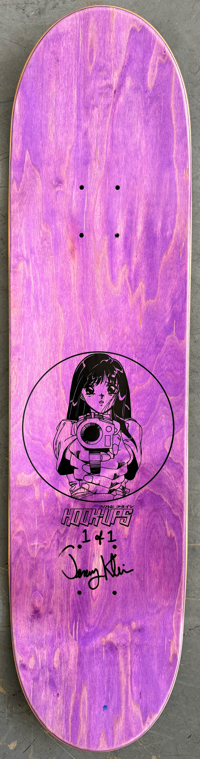 1 of 1 SIGNED Barrel of a Gun - 8.25 X 32.25 HAND PAINTED BLUE COLOR-SHIFT
