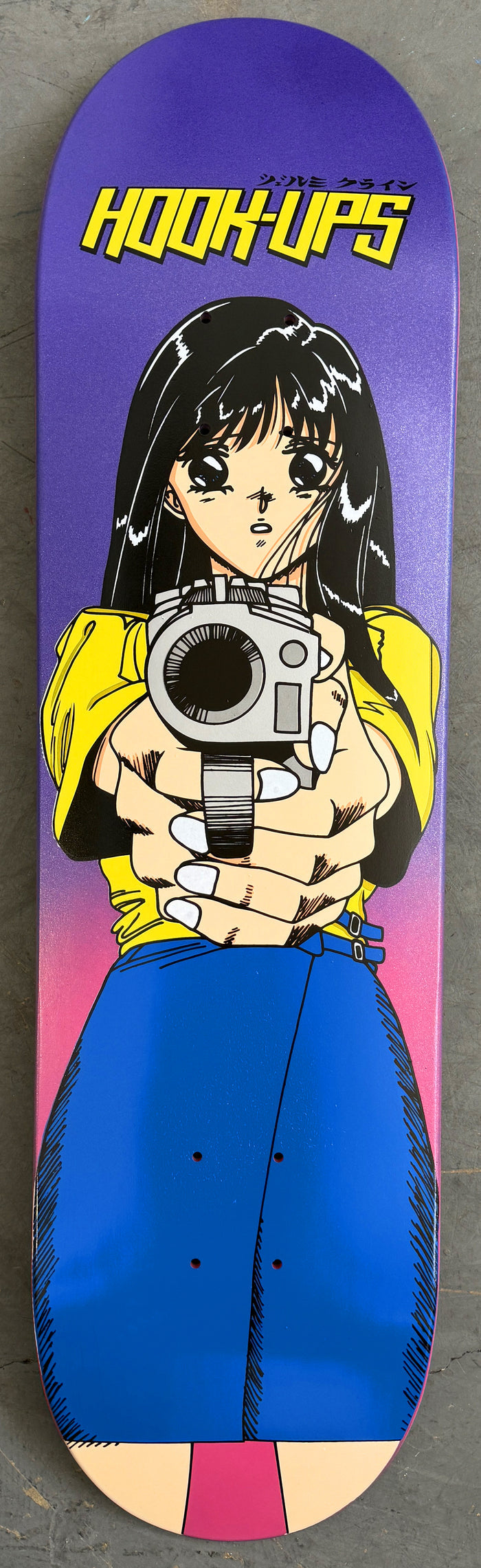 1 of 1 SIGNED Barrel of a Gun - 8.25 X 32.25 HAND PAINTED PURPLE/PINK