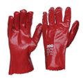 27cm Red PVC Gloves Large PVC27