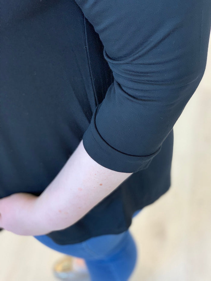 3/4 SLEEVE TEE - NAVY, CASHEW - Love Marlow