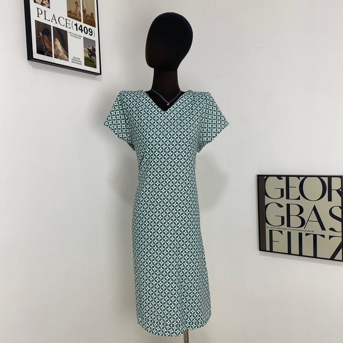 3D Floral Print Loose Dress