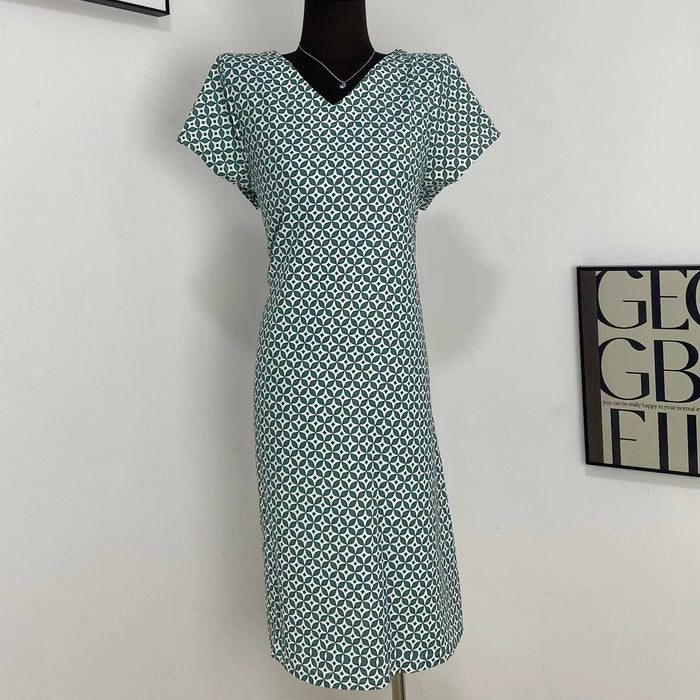 3D Floral Print Loose Dress