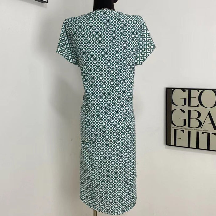 3D Floral Print Loose Dress