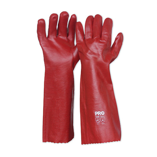 45cm Red PVC Gloves Large