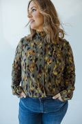 ABSTRACT PRINT TURTLENECK WITH RAW SEAMS DETAIL - Love Marlow