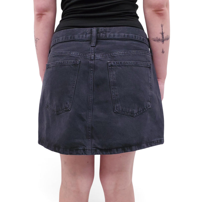 AGOLDE BLACK DENIM MINI SKIRT - SIZE 29