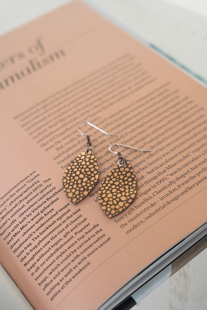 Aileen Earrings in Abstract Metallic - Love Marlow