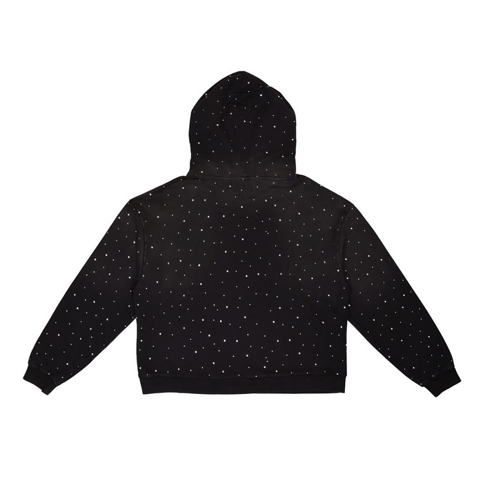 ALLOVER RHINE STONE PULLOVER HOODIE