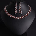 Amber Tennis Crystal Bridal Jewelry Set JW045 Sheer Fairy