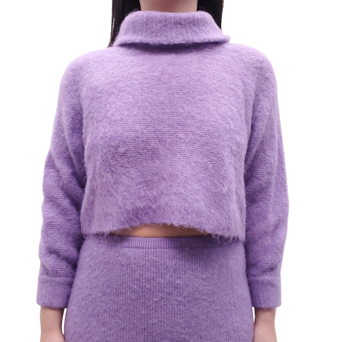AMERICAN VINTAGE PURPLE KNIT SKIRT SET - SIZE S