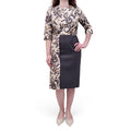 ANTIONIO MARRAS FLORAL AND PINSTRIPE DRESS - SIZE 42