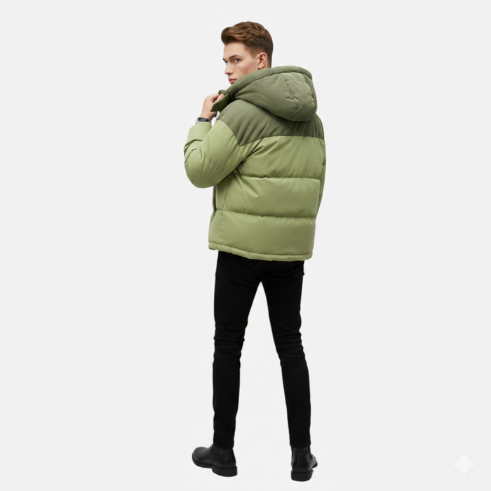 Archer | Men's Colour-Block Hooded Jacket With Hood | Winter