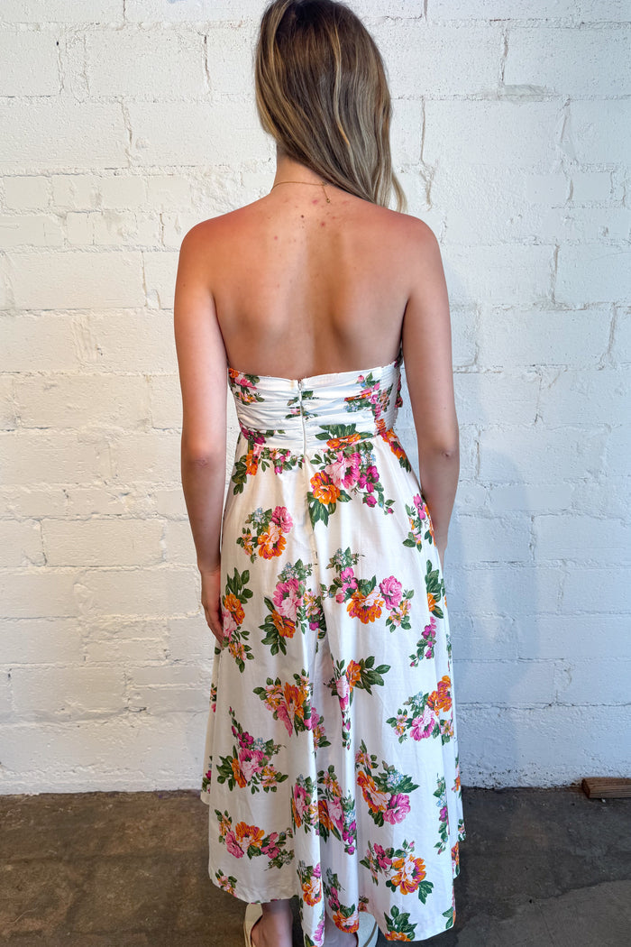 Arely Floral Maxi Dress Back, adeline boutique, dallas boutique, boutique