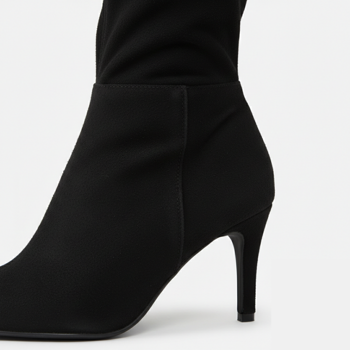 Aurielle | Women's Suede Over-the-Knee Boots With Block Heel | Glamorous