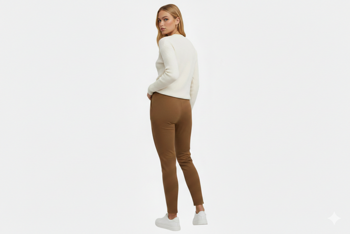 Ava | Women's  Plus Size Knit Trousers With Pockets And Slim Fit | Everyday