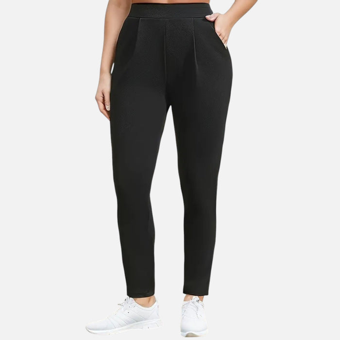 Ava | Women's  Plus Size Knit Trousers With Pockets And Slim Fit | Everyday