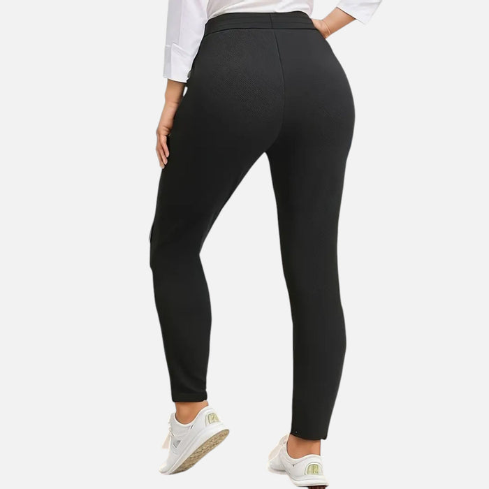 Ava | Women's  Plus Size Knit Trousers With Pockets And Slim Fit | Everyday