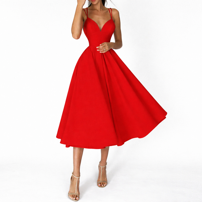 Avery | Women Cocktail Dress With Soft Bodice And Flowing Chiffon Skirt | Party