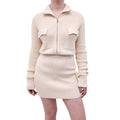 AYA MUSE CREAM KNIT SWEATER DRESS - SIZE L
