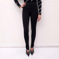 BALENCIAGA BLACK LEGGINGS WITH ZIPPER - SIZE XS