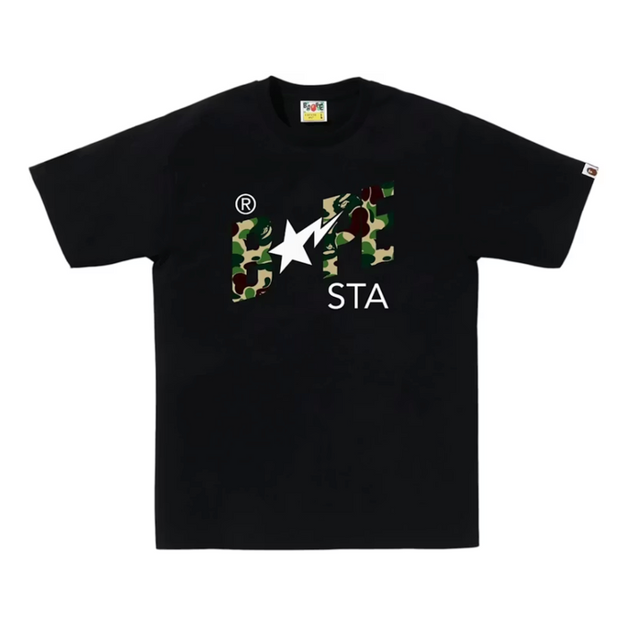 BAPE ABC Camo Sta Logo Tee Black/Green