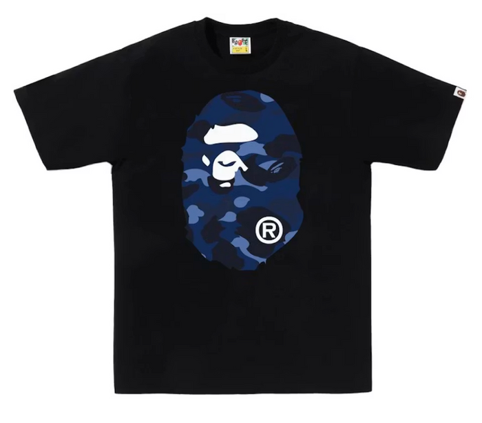 BAPE Color Camo Big Ape Head Tee Black/Navy