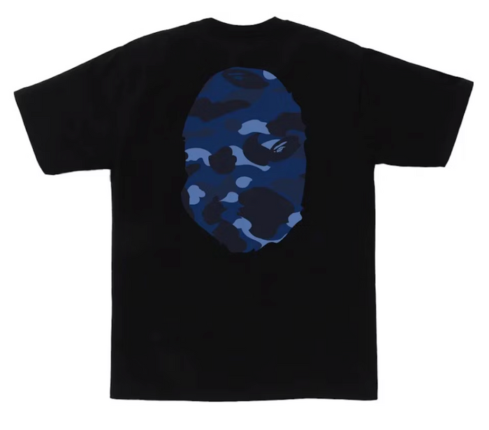 BAPE Color Camo Big Ape Head Tee Black/Navy