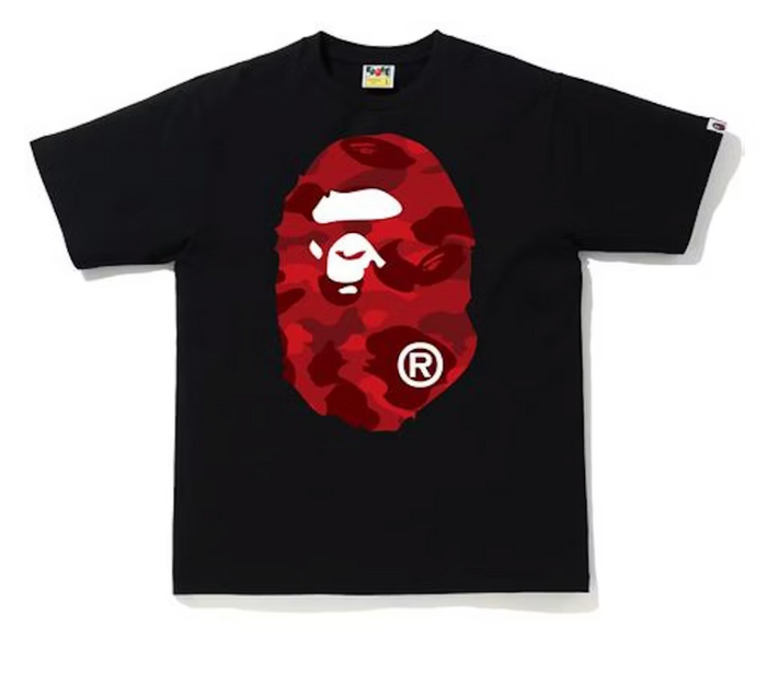 BAPE Color Camo Big Ape Head Tee Black/Red