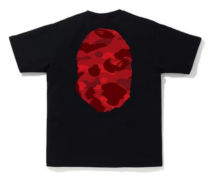 BAPE Color Camo Big Ape Head Tee Black/Red