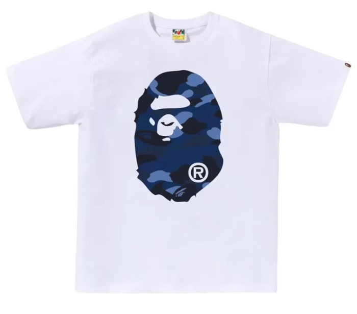 BAPE Color Camo Big Ape Head Tee (FW25) White/Navy
