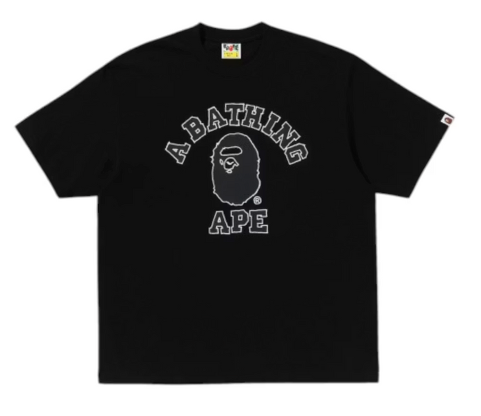 BAPE Hand Drawn Outline College Relaxed Fit T-shirt (SS26) Black