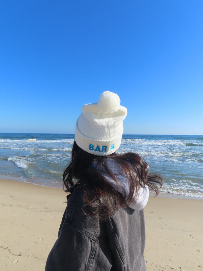 Bar A Pom-Pom Beanie