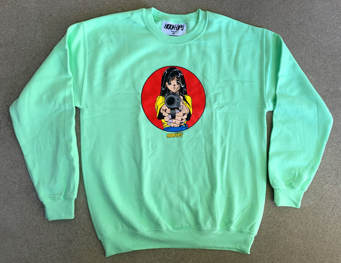 Barrel of a Gun Crew Sweatshirt - MINT GREEN