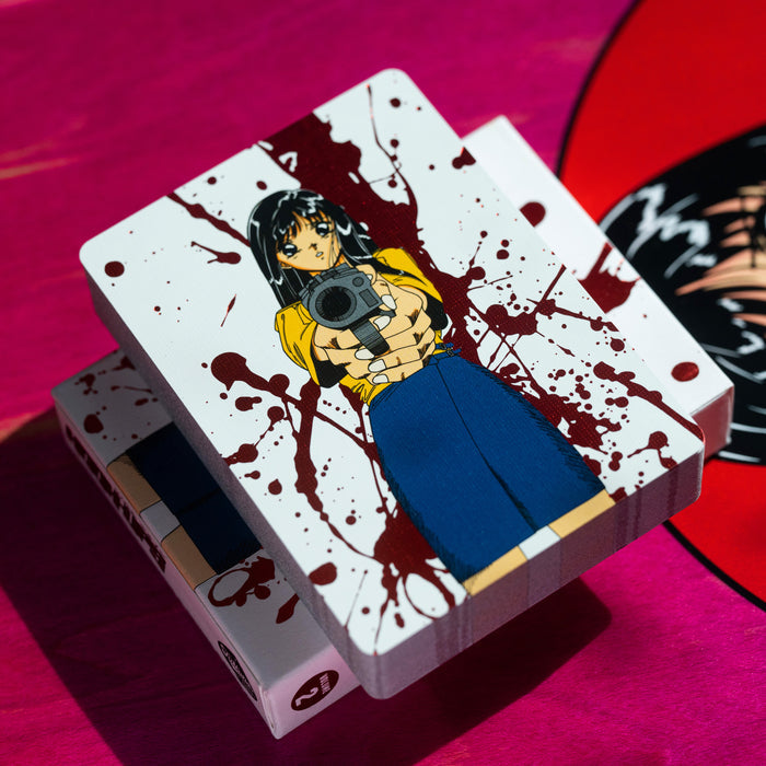Barrel of a Gun GILDED LIMITED BLOOD SPLATTER FOIL DECK Red checkers