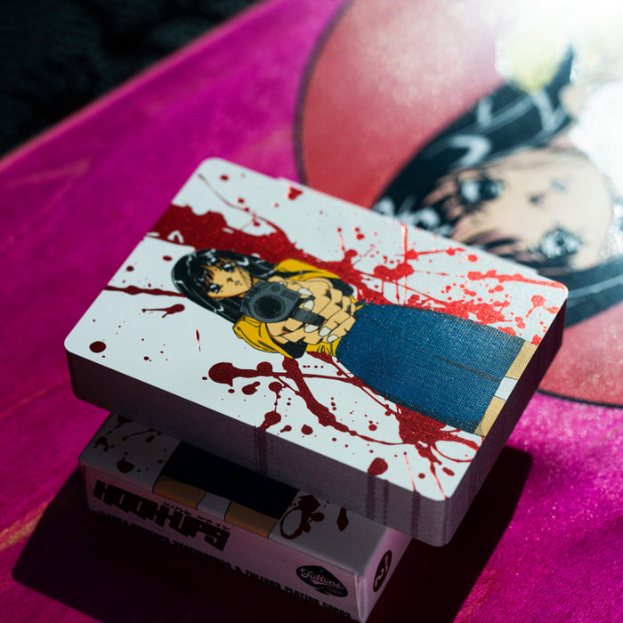 Barrel of a Gun GILDED LIMITED BLOOD SPLATTER FOIL DECK Red checkers