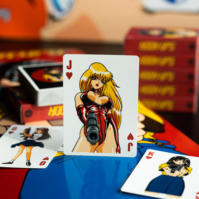 Barrel of a Gun Playing Cards GILDED LIMITED EDITION BLUE PRISM