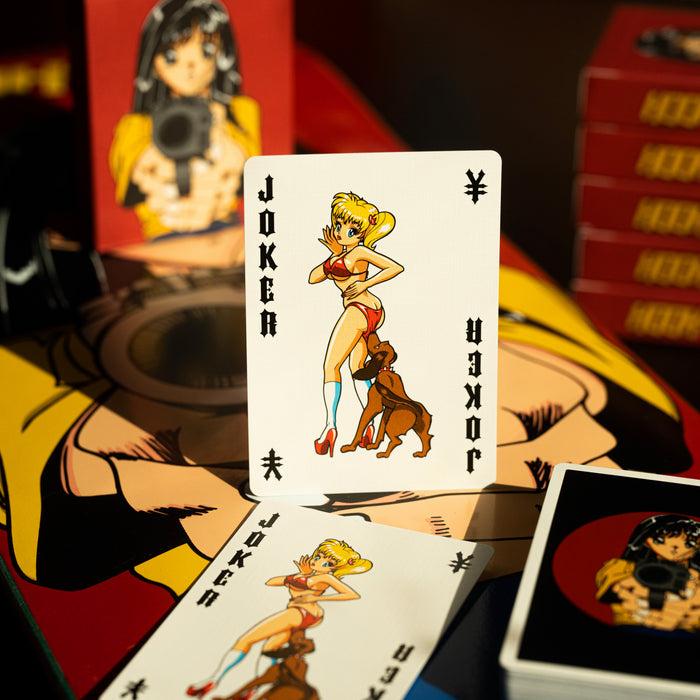 Barrel of a Gun Playing Cards GILDED LIMITED EDITION RED PRISM