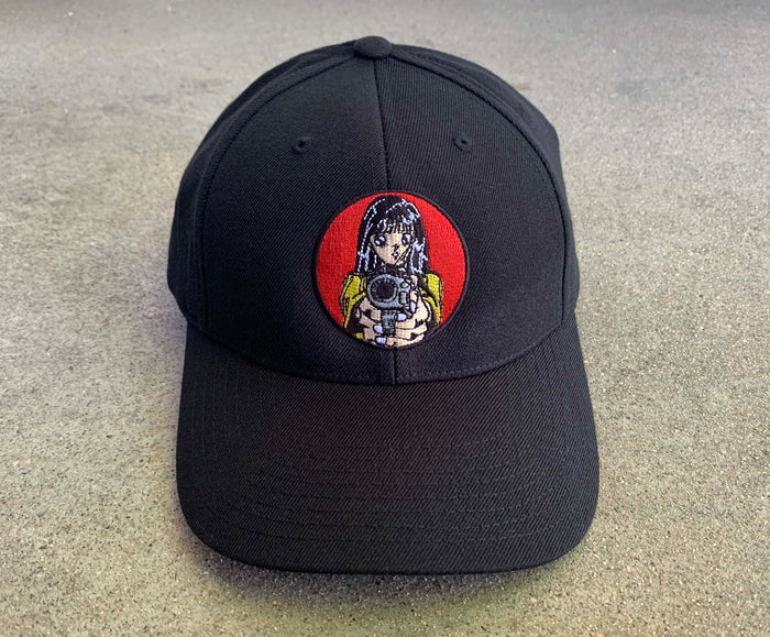 Barrel of a Gun Snapback Hat- BLACK