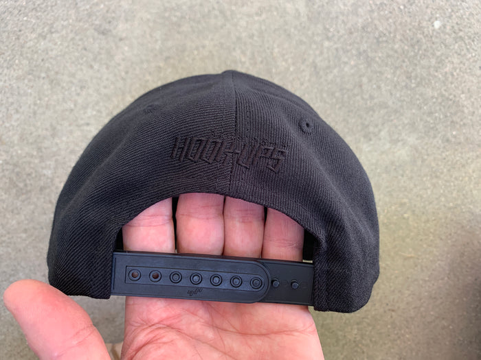 Barrel of a Gun Snapback Hat- BLACK