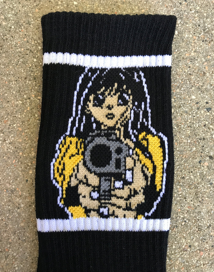 Barrel of a Gun Socks - BLACK