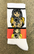 Barrel of a Gun Socks - WHITE
