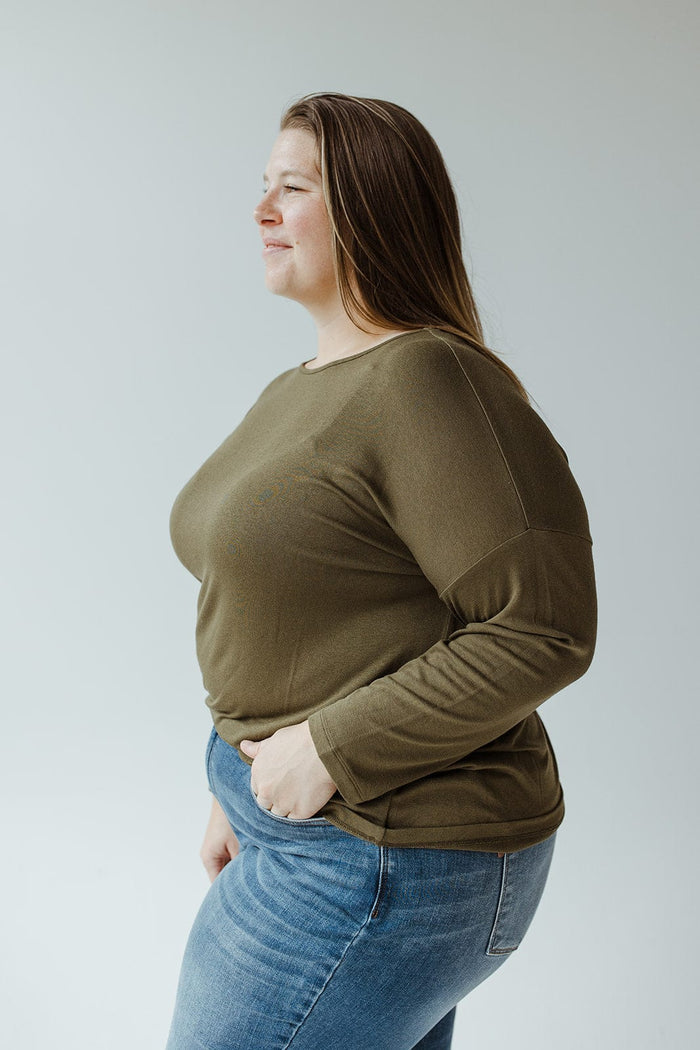 BASIC DOLMAN TUNIC IN MOSS - Love Marlow