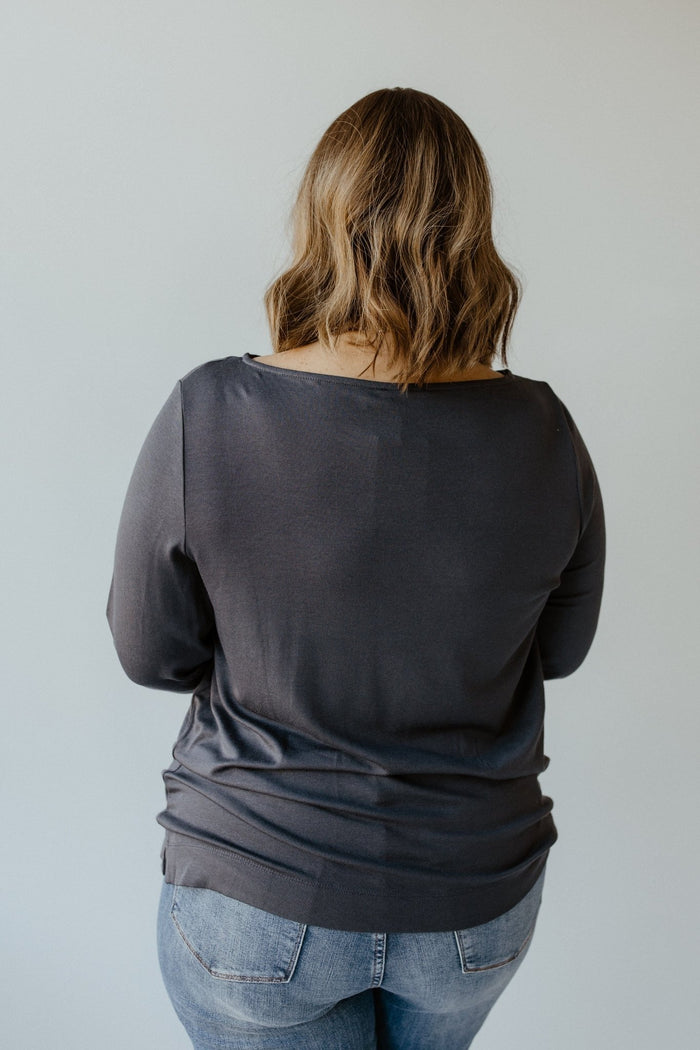BASIC LONG SLEEVE TUNIC TEE IN STARGAZING - 12 - Love Marlow