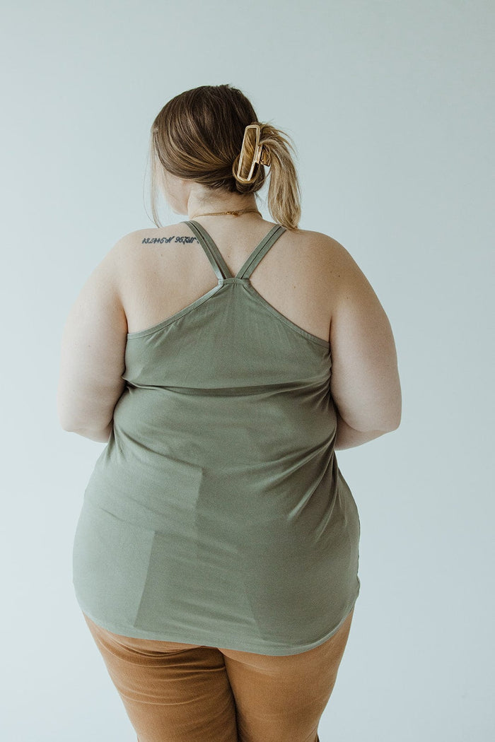 BASIC RACERBACK CAMI IN BITTER SAGE - Love Marlow