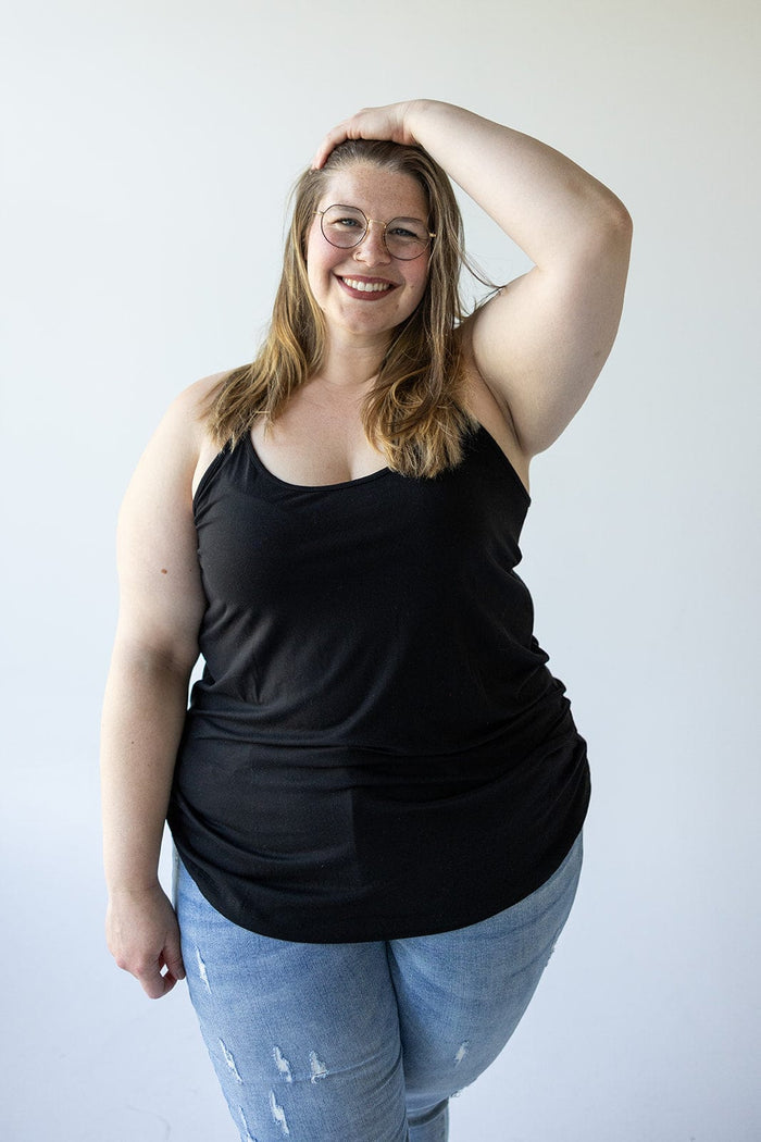 BASIC RACERBACK CAMI IN BLACK - Love Marlow