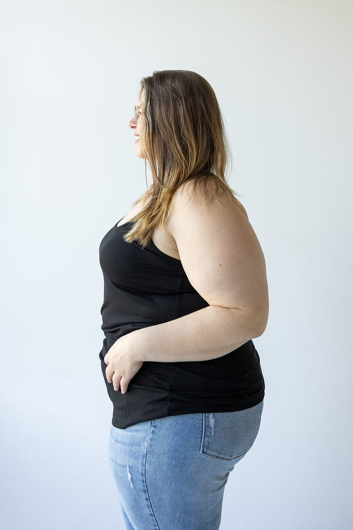 BASIC RACERBACK CAMI IN BLACK - Love Marlow