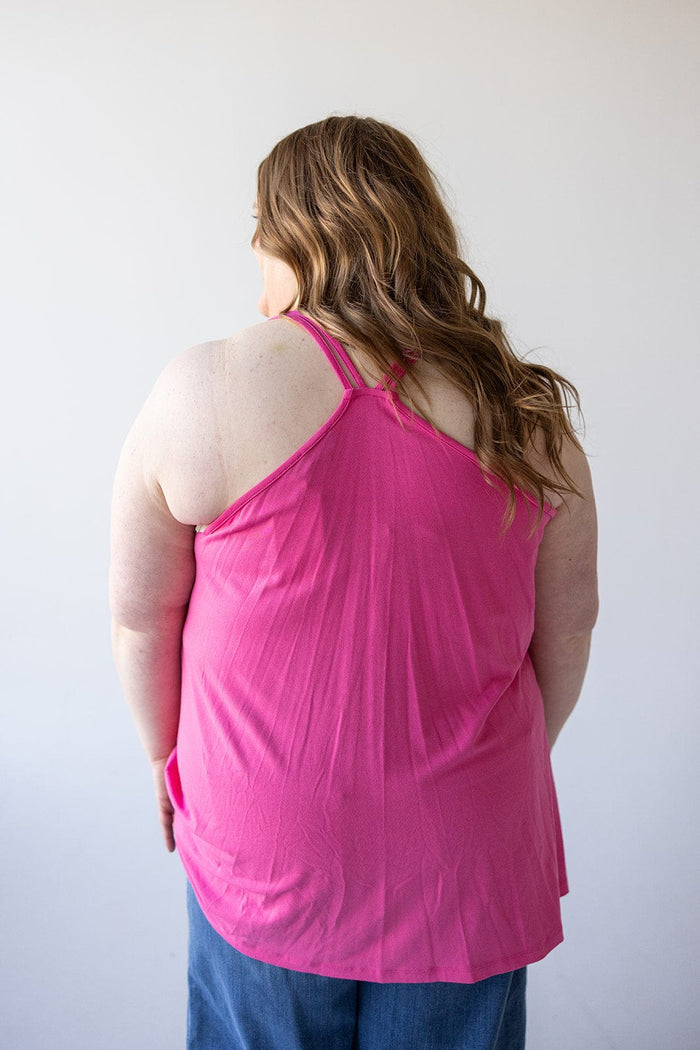 BASIC RACERBACK CAMI IN FRESH FUCHSIA - Love Marlow