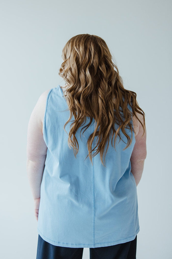 BASIC SCOOP NECK TANK IN ROBIN'S EGG - Love Marlow