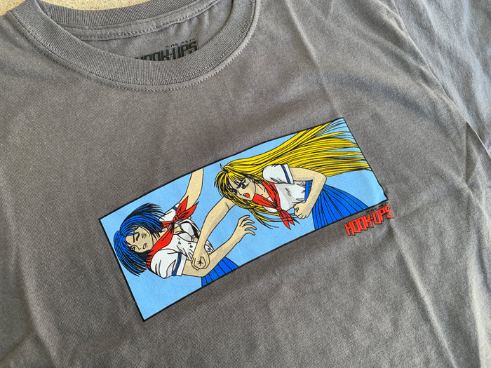 Battle Girls T-shirt - CHARCOAL GREY