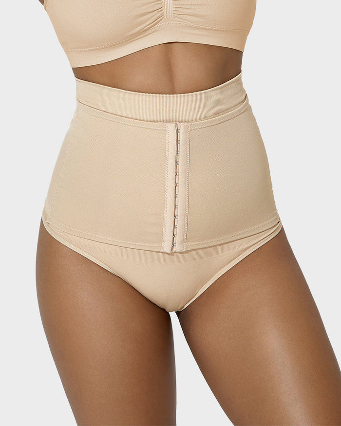 Double-Layer High Waist Tummy Control Shaping Thong